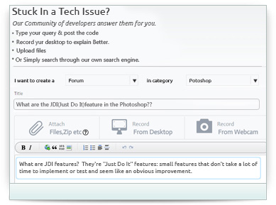 Post query in forum to get an answer for technical issue
